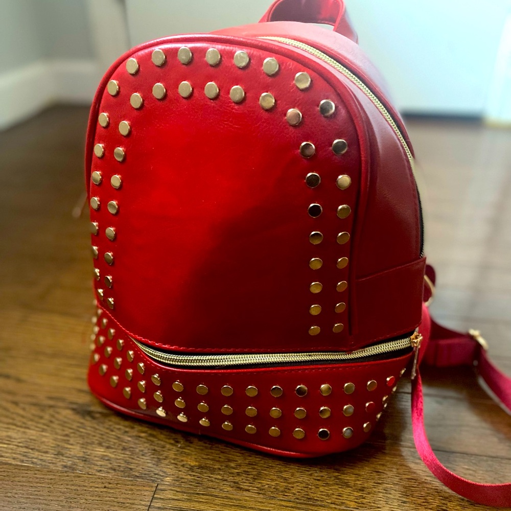 Red and Gold Small Backpack